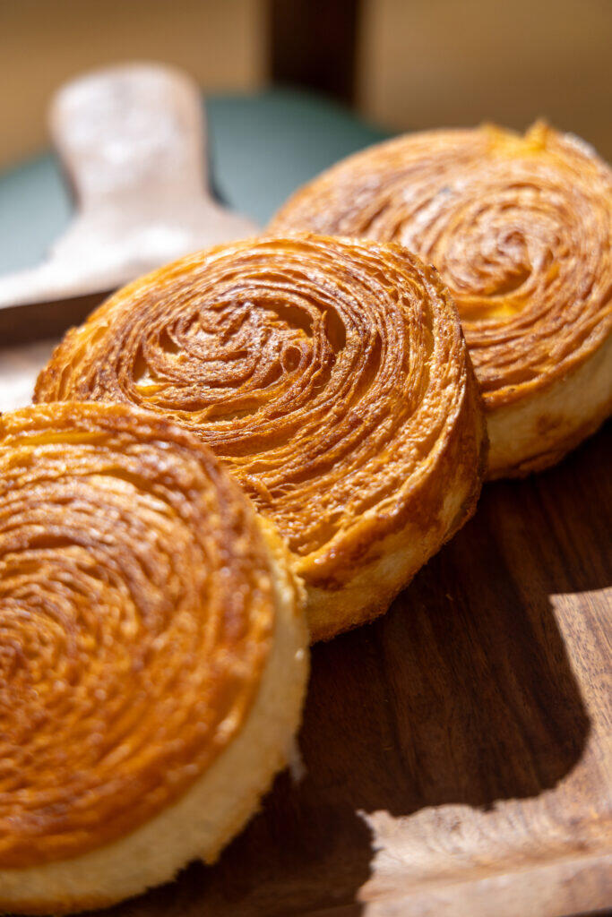 Round croissant served in bizou cafe & grill, alagesan road, saibaba colony, coimbatore