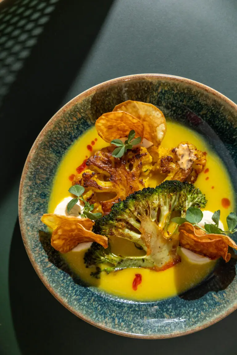 Broccoli and Cauliflower steak served at bizou cafe & grill, alagesan road, saibaba colony, coimbatore